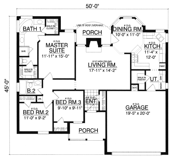 Dream House Plan - Traditional Floor Plan - Main Floor Plan #40-404