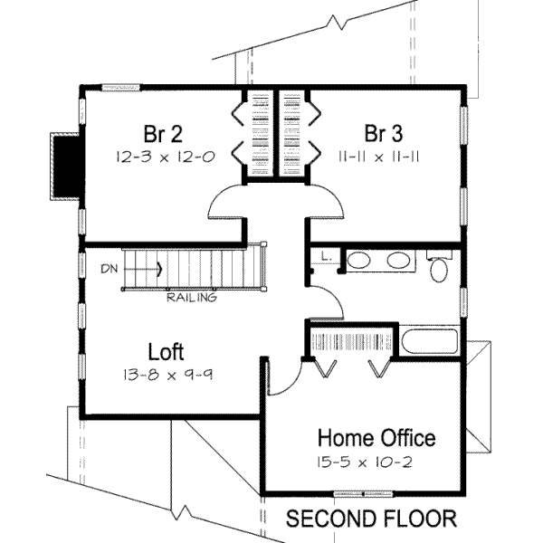Traditional Floor Plan - Upper Floor Plan #312-163