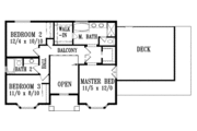 Colonial Style House Plan - 3 Beds 2.5 Baths 1758 Sq/Ft Plan #1-1348 