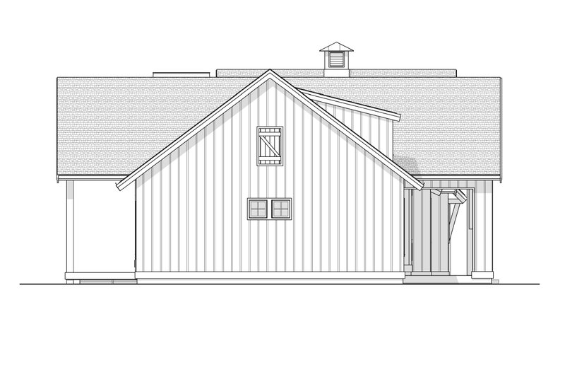 House Blueprint - Exterior - Other Elevation 1 for Farmhouse House Plan #1114-74 - 3 bed, 2 bath