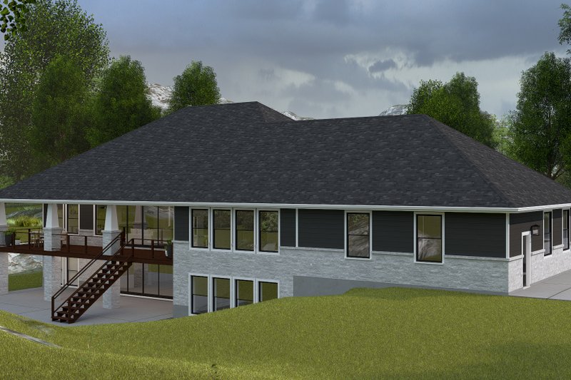 Home Plan - Exterior - Rear Elevation 1 for Craftsman House Plan #1060-495 - 3 bed, 2.5 bath