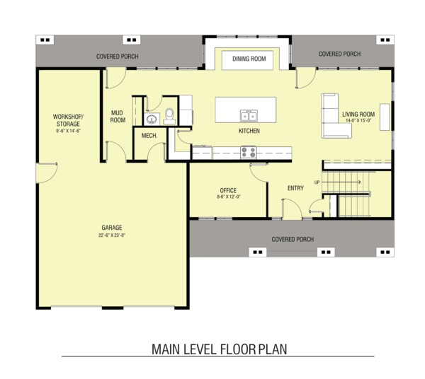 Farmhouse Floor Plan - Main Floor Plan #1068-3