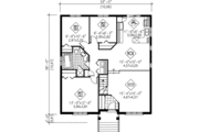 Colonial Style House Plan - 3 Beds 1 Baths 1182 Sq/Ft Plan #25-1103 