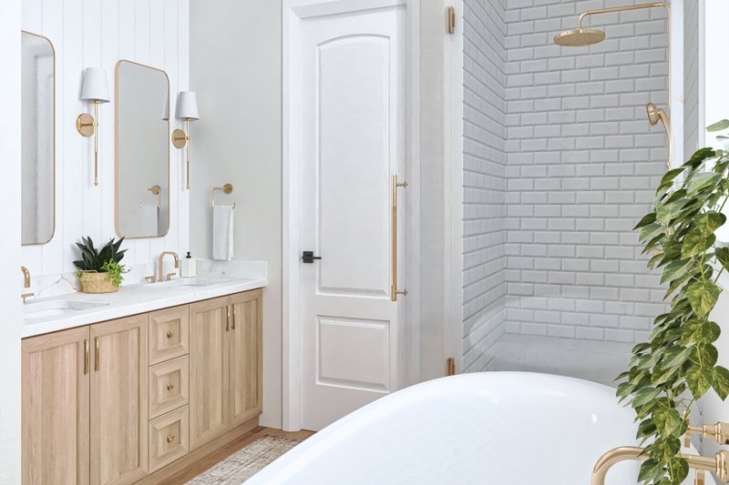 House Plan Design - Interior - Master Bathroom 1 for Farmhouse House Plan #119-456 - 3 bed, 2.5 bath