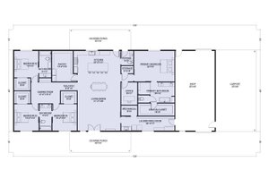 Floor Plan - Main Floor for Barndominium House Plan #1107-27 - 4 bed, 3.5 bath