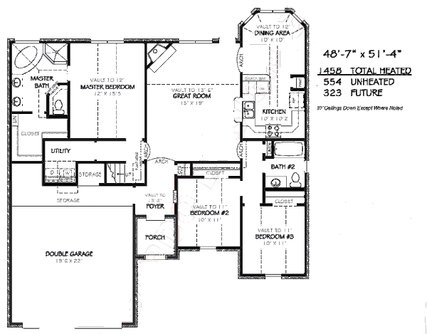 European Floor Plan - Main Floor Plan #424-177