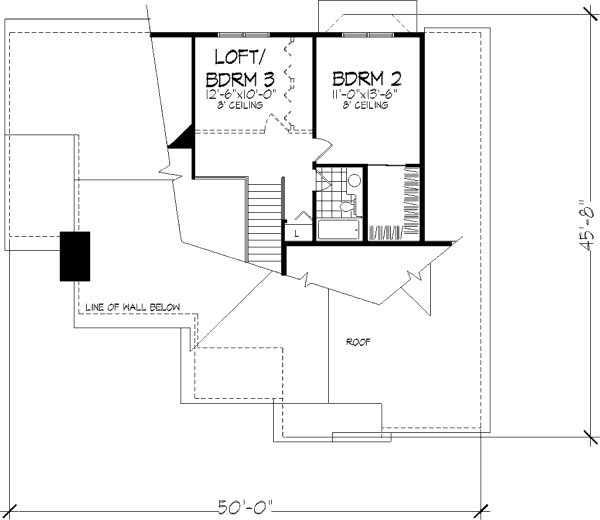 Traditional Floor Plan - Upper Floor Plan #320-372