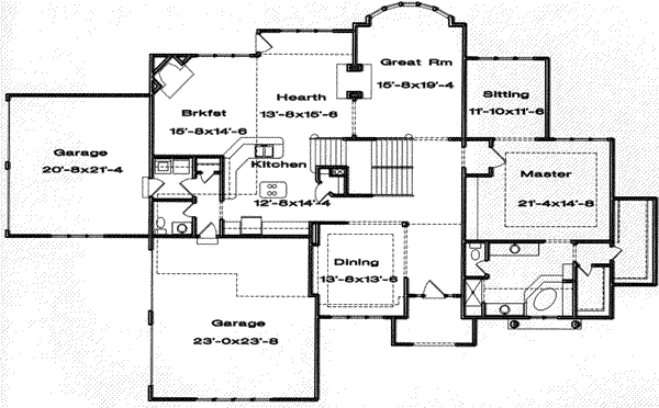 Traditional Floor Plan - Main Floor Plan #6-197