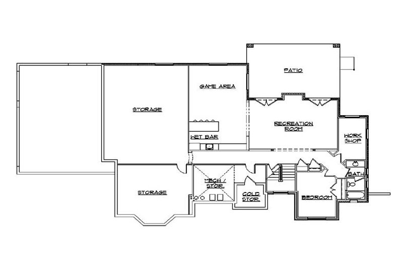 Home Plan - Floor Plan - Lower Floor for Traditional House Plan #5-323 - 3 bed, 3.5 bath