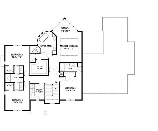 Home Plan - Traditional Floor Plan - Upper Floor Plan #56-605