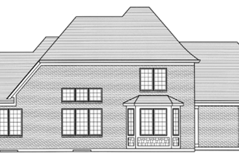Dream House Plan - Exterior - Rear Elevation for European House Plan #46-472 - 4 bed, 2.5 bath