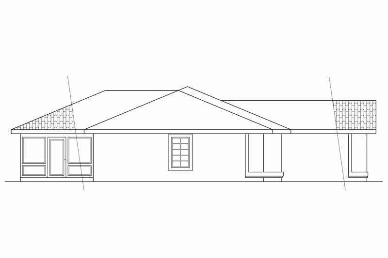 Dream House Plan - Exterior - Other Elevation for Mediterranean House Plan #124-252 - 3 bed, 2 bath