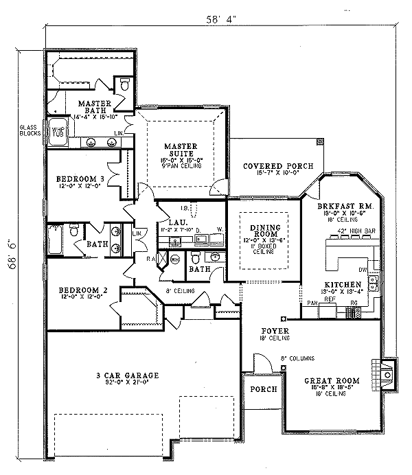 Traditional Floor Plan - Main Floor Plan #17-108