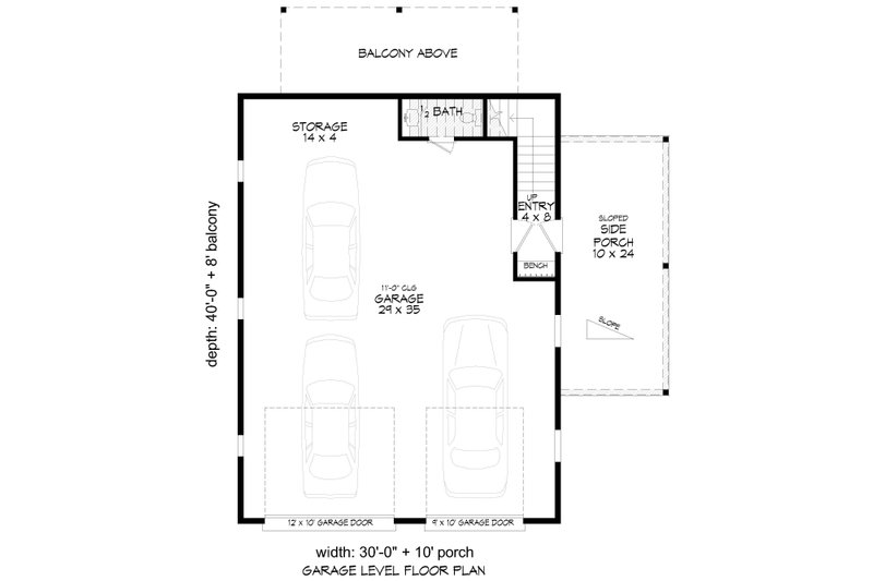 House Design - Floor Plan - Main Floor for Southern House Plan #932-1186 - 1 bed, 1.5 bath