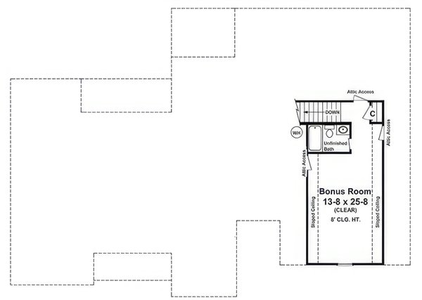 Architectural House Design - Farmhouse Floor Plan - Upper Floor Plan #21-547