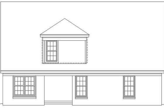 Exterior - Rear Elevation for Traditional House Plan #81-680 - 3 bed, 2.5 bath