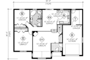 European Style House Plan - 2 Beds 1 Baths 1243 Sq/Ft Plan #25-4132 