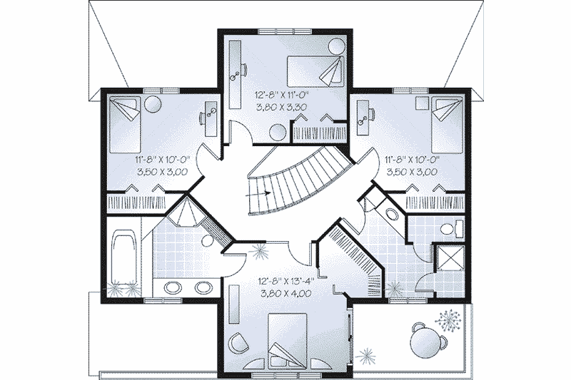Home Plan - Floor Plan - Upper Floor House Plan #23-490 - 4 bed, 2.5 bath