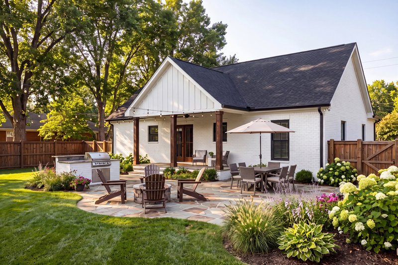 House Blueprint - Exterior - Rear Elevation for Farmhouse House Plan #430-449 - 3 bed, 2 bath