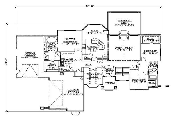 House Plan Design - European Floor Plan - Main Floor Plan #5-291