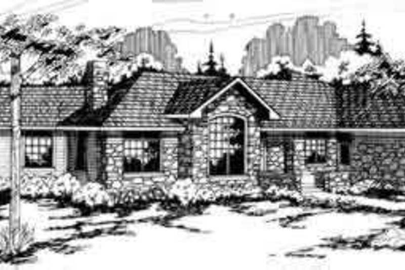 Architectural House Design - European Exterior - Front Elevation Plan #124-133