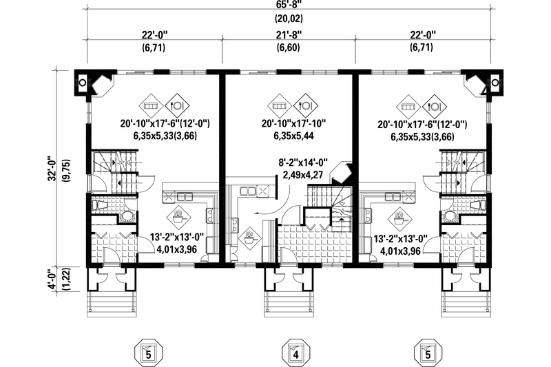 Home Plan - Floor Plan - Main Floor for Traditional House Plan #25-4613 - 14 bed, 6 bath