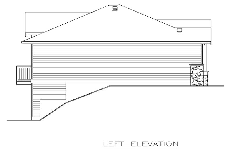 House Blueprint - Exterior - Other Elevation for Farmhouse House Plan #1100-95 - 2 bed, 2 bath