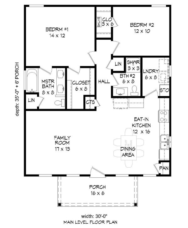Dream House Plan - Traditional Floor Plan - Main Floor Plan #932-108