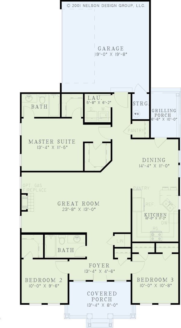 Southern Floor Plan - Main Floor Plan #17-435