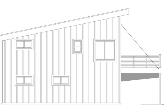 Exterior - Front Elevation 3 for Contemporary House Plan #932-47 - 3 bed, 2 bath