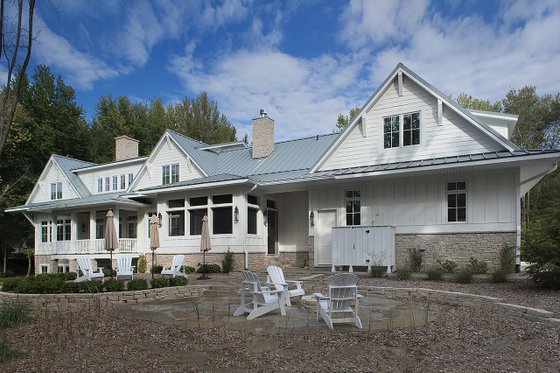 Exterior - Rear Elevation 2 for Country House Plan #928-276 - 4 bed, 4.5 bath