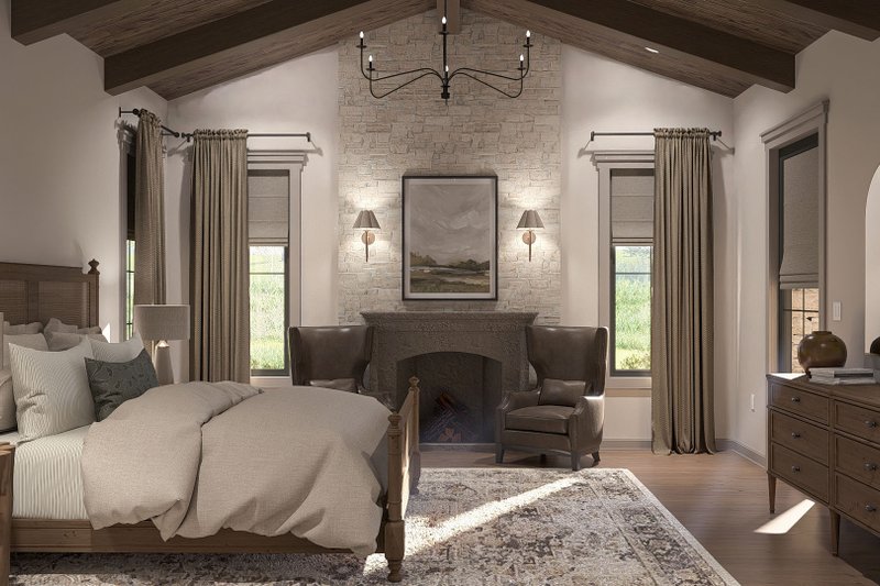 Architectural House Design - Interior - Master Bedroom 1 for Craftsman House Plan #455-791 - 3 bed, 2.5 bath