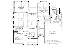 Floor Plan - Main Floor for Farmhouse House Plan #927-990 - 4 bed, 4 bath