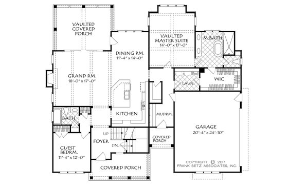 Floor Plan - Main Floor for Farmhouse House Plan #927-990 - 4 bed, 4 bath
