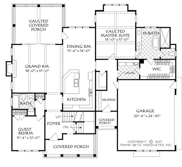 Farmhouse Floor Plan - Main Floor Plan #927-990