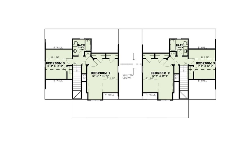 Home Plan - Floor Plan - Upper Floor for Country House Plan #17-3472 - 3 bed, 2 bath