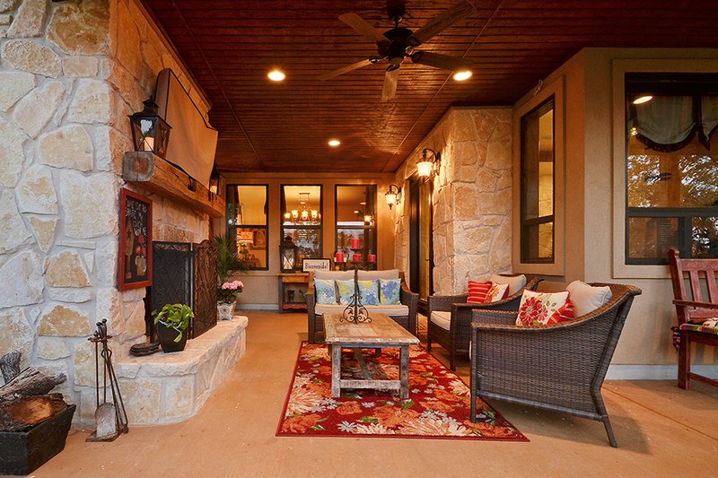 Architectural House Design - Exterior - Covered Porch for Ranch House Plan #140-149 - 3 bed, 2.5 bath