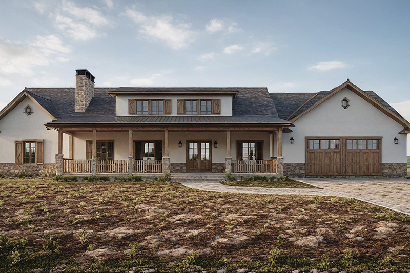 House Blueprint - Photo 2 for Farmhouse House Plan #1109-22 - 3 bed, 2 bath