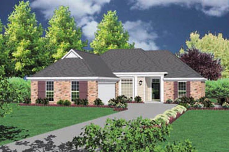 Architectural House Design - Traditional Exterior - Front Elevation Plan #36-135