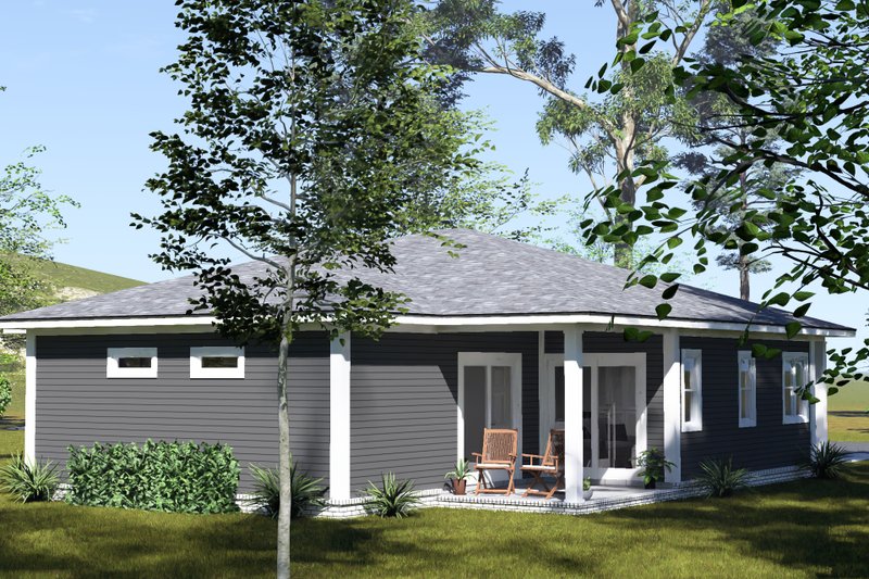 House Blueprint - Exterior - Other Elevation 2 for Modern House Plan #513-2446 - 2 bed, 2 bath