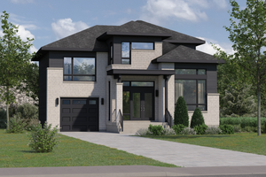 Contemporary Exterior - Front Elevation Plan #25-5006