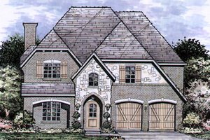 European Exterior - Front Elevation Plan #141-351