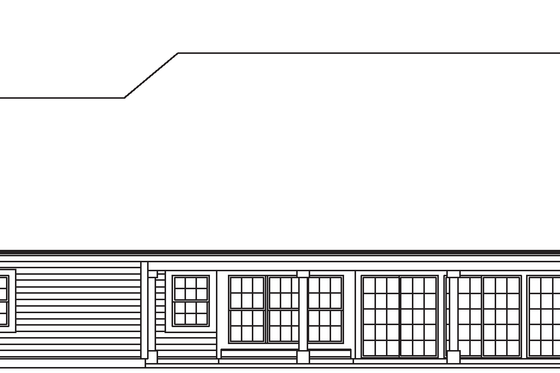 Exterior - Rear Elevation for Contemporary House Plan #57-583 - 3 bed, 2.5 bath