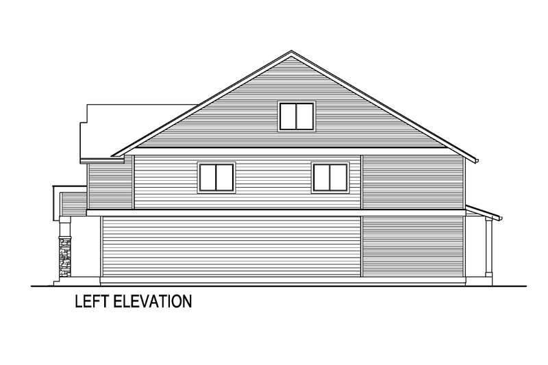 House Blueprint - Exterior - Other Elevation for Contemporary House Plan #569-66 - 4 bed, 2.5 bath