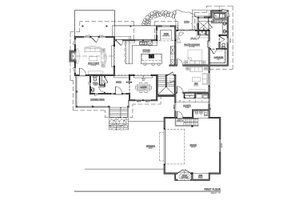 Floor Plan - Main Floor for Craftsman House Plan #899-2 - 4 bed, 4 bath