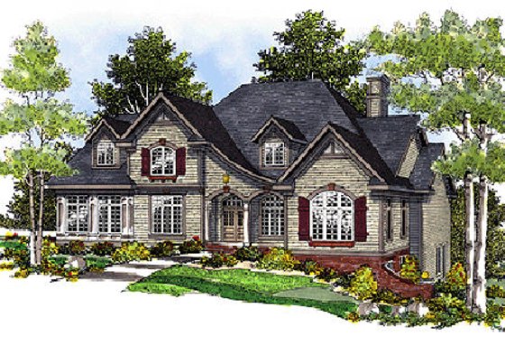 Exterior - Other Elevation for Colonial House Plan #70-520 - 4 bed, 3.5 bath
