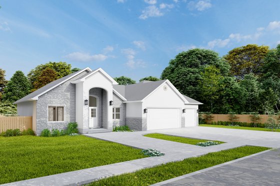 Exterior - Front Elevation 4 for Craftsman House Plan #1060-266 - 2 bed, 2 bath
