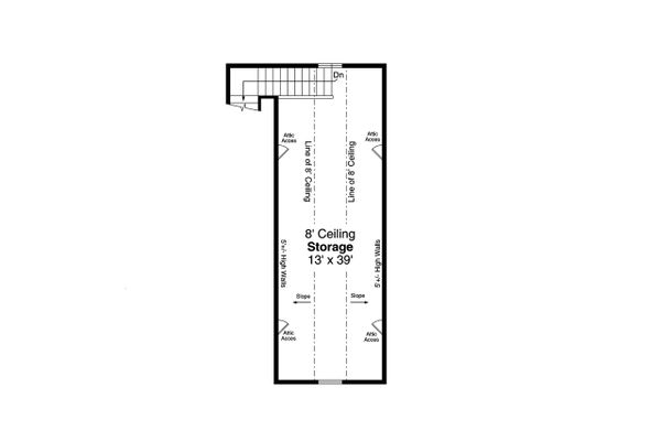 Traditional Floor Plan - Upper Floor Plan #124-1196