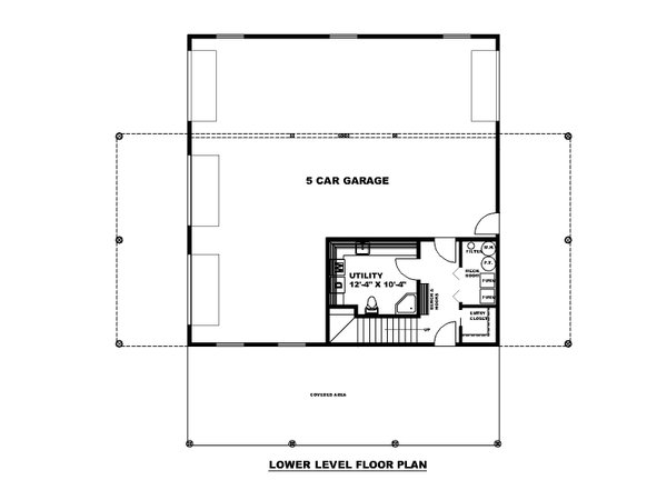 Farmhouse Floor Plan - Lower Floor Plan #117-929