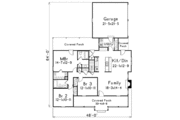 Farmhouse Style House Plan - 3 Beds 2 Baths 1501 Sq/Ft Plan #57-117 